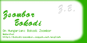 zsombor bokodi business card